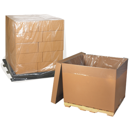 51 x 49 x 85"  - 2 Mil Clear Pallet Covers