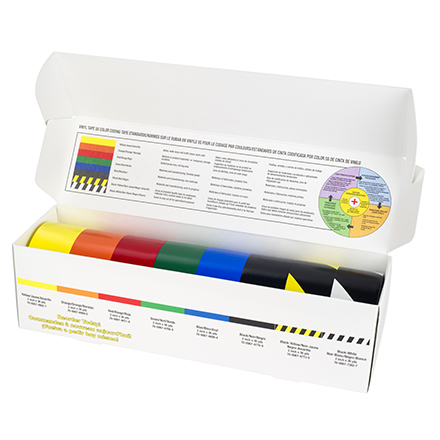 2'' X 36 yds. 3M<span class='tm'>™</span> Vinyl Tape Safety and 5S Color Coding Pack