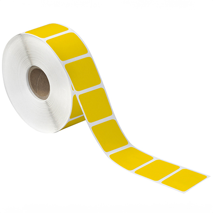 1 <span class='fraction'>1/2</span> x 3/4" Yellow Desktop Direct Thermal Label